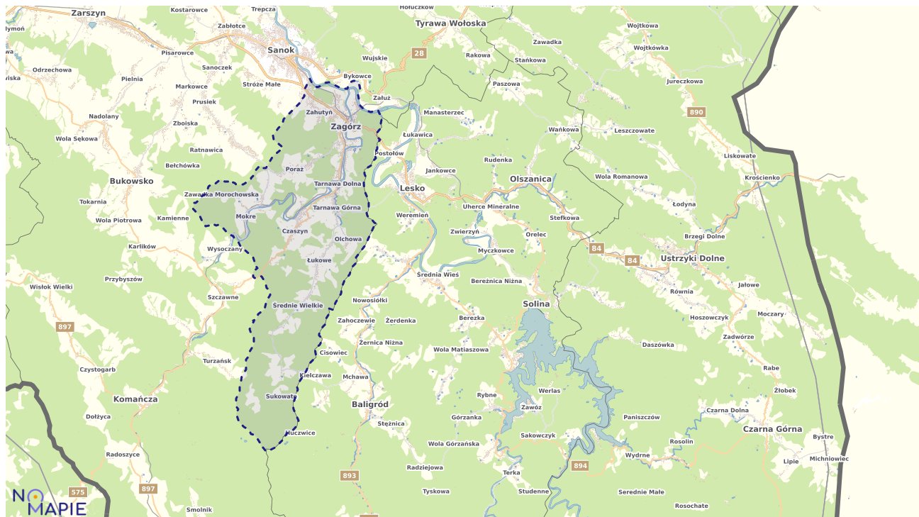 Mapa uzbrojenia terenu Zagórza